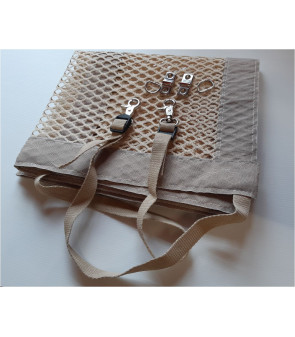 Beige bed protection nets