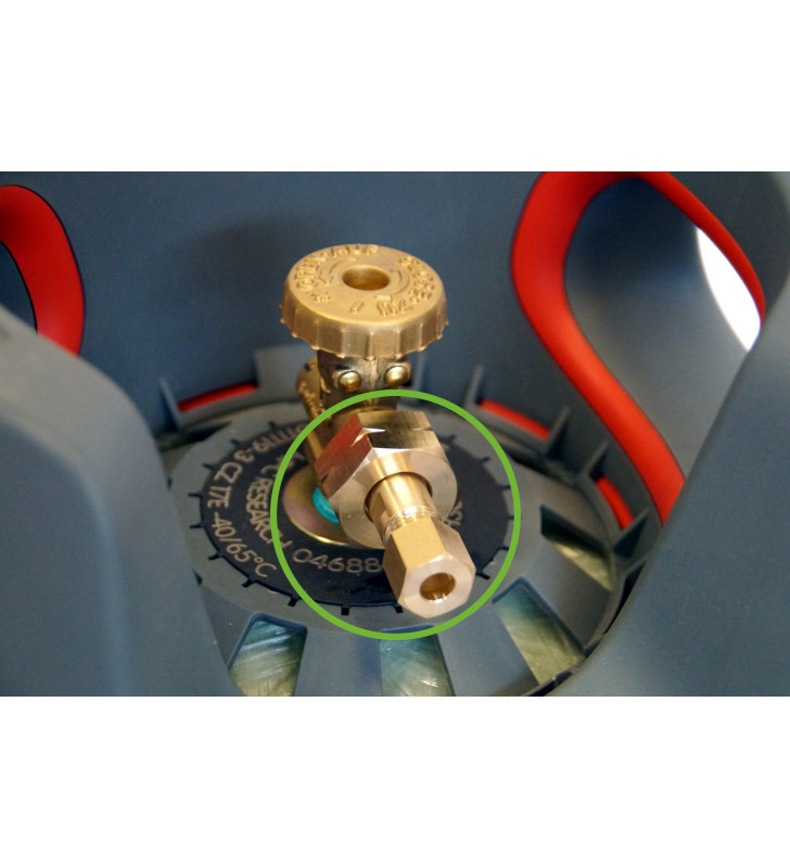 Anschlussfitting W21,8 x 1/14LH an 8 mm Kupferrohr