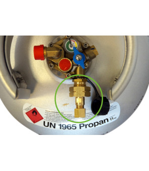 Raccordo collegamento W21,8 x 1/14LH a 8 mm tubo rame