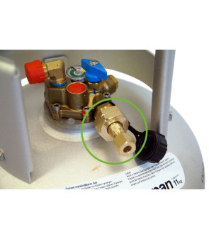 Connection fitting W21.8 x 1 / 14LH at 8 mm copper pipe