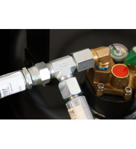 Kit collegamento 2 bombole CAMPKO acciaio con tubo 0,75 mt 2