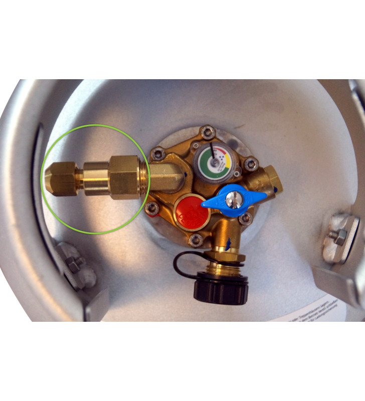 Filling adapter 3/4-16 UNF vs G 1/4"8 mm copper...