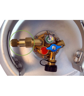 Adaptateur de remplissage 3/4-16 UNF vs tuyau cuivre G 1/4"8 mm