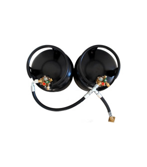 Kit collegamento 2 bombole CAMPKO acciaio con tubo 0,5 mt