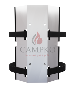 Supporto a parete bombola gas Ø300 con tenditori CAMPKO