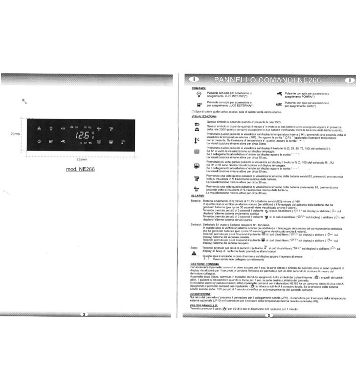 1460.266.02 - NE266 touch panel w/LCD screen...