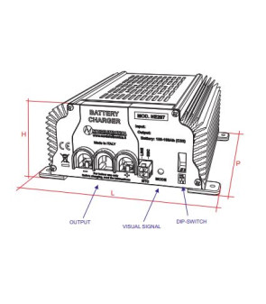 NORDELETTRONICA NE287 17A Festes Batterieladegerät ohne Verkabelung, auch LiFeP04 - 000.287.01