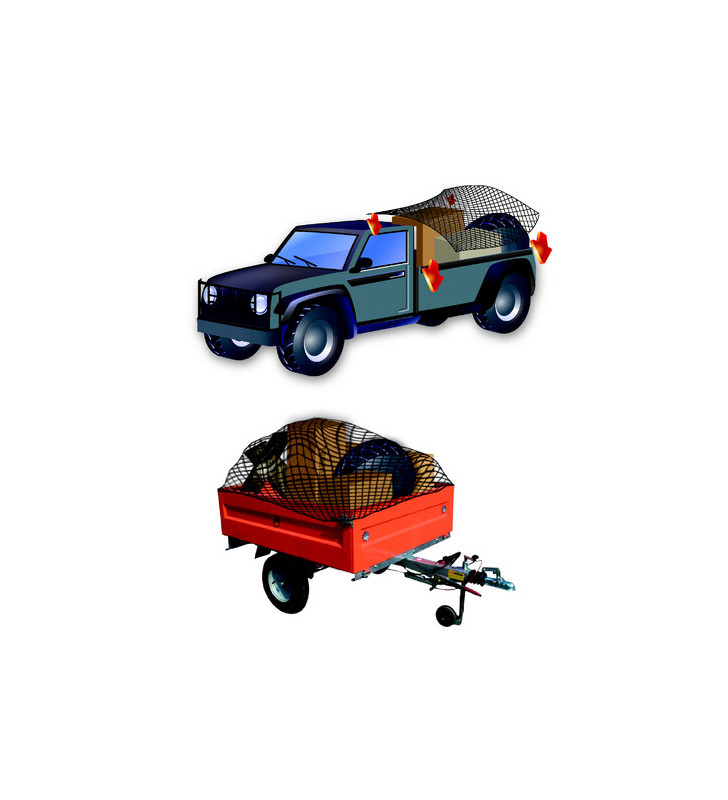 FILET ELASTIQUE POUR REMORQUE 300X200CM