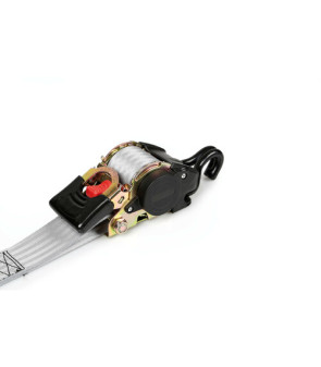 Tensioning tape with self-retracting ratchet 2 hooks 5x300 cm