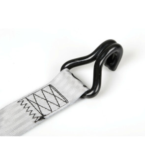 Tensioning tape with self-retracting ratchet 2 hooks 2.5x300 cm