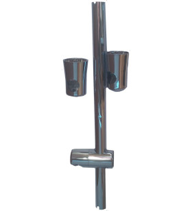 Riel deslizante Eco Ø 25 mm acabado cromo / cromo 60cm