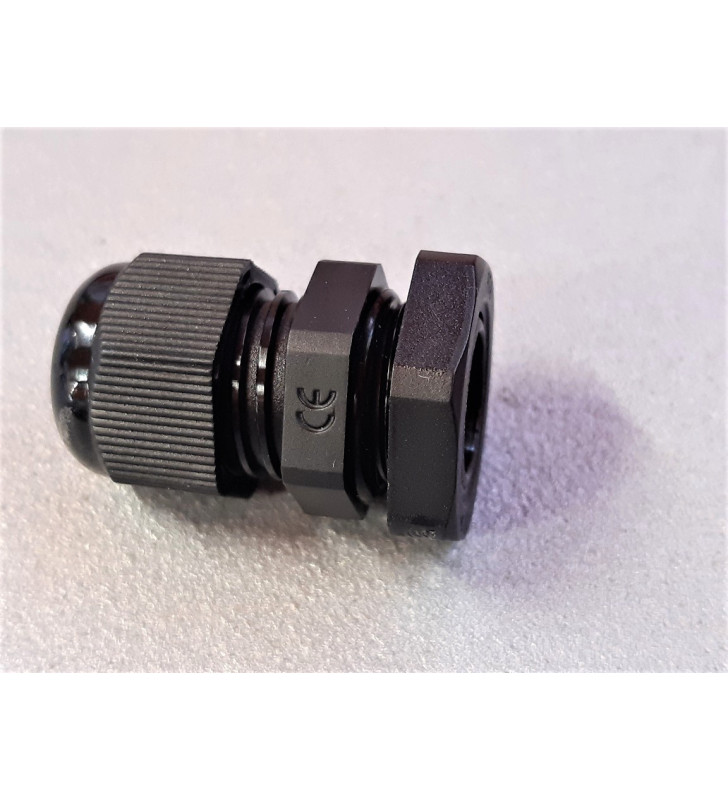 CABLE GLAND + NUT PG9 BLACK FOR CABLES FROM 4...