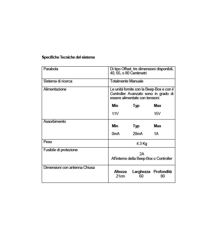 Antenna 2 satell autom Ø 80 SAT2 TECHNO-MEDIA
