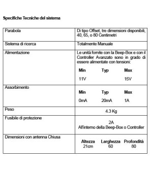 Antenna 2 satell autom Ø 80 SAT2 TECHNO-MEDIA