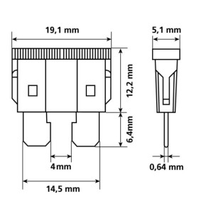 KIT 10 FLAT FUSES 14.5 mm FROM 5 TO 30A 2