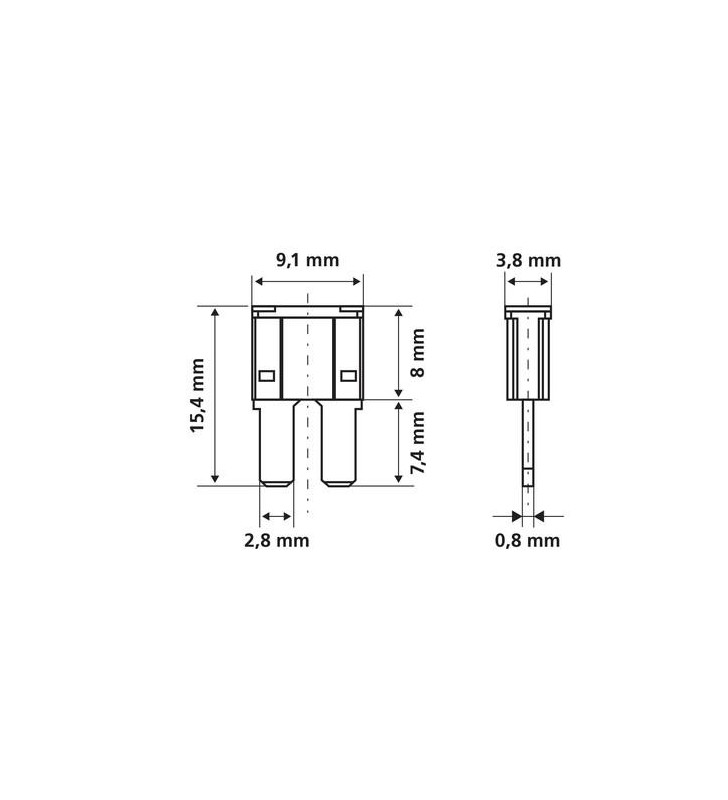KIT LAMPA 10 FUS LAMELL MICRO-dos DE 5 A 30A