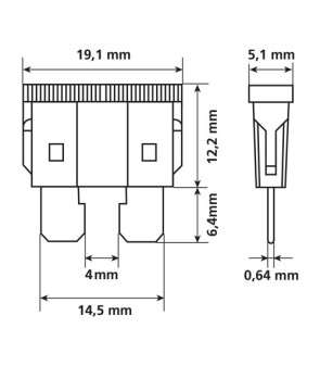PACK DE 80 FUSIBLES À LAME UNIVAL ASSORTIS 14,5 mm