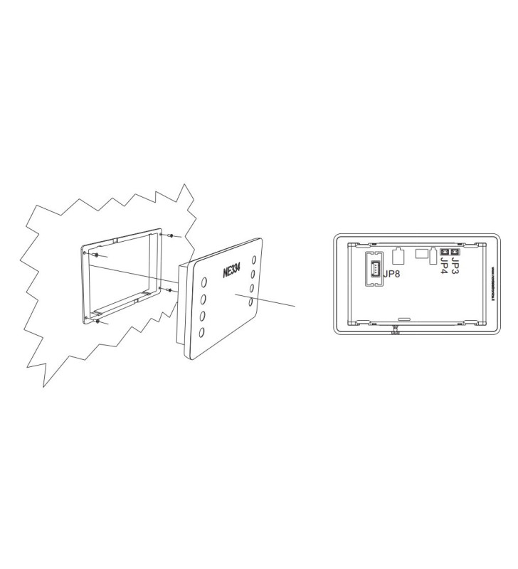 4215.334.01 - PANNELLO NE334 TOUCH CON DISPLAY...
