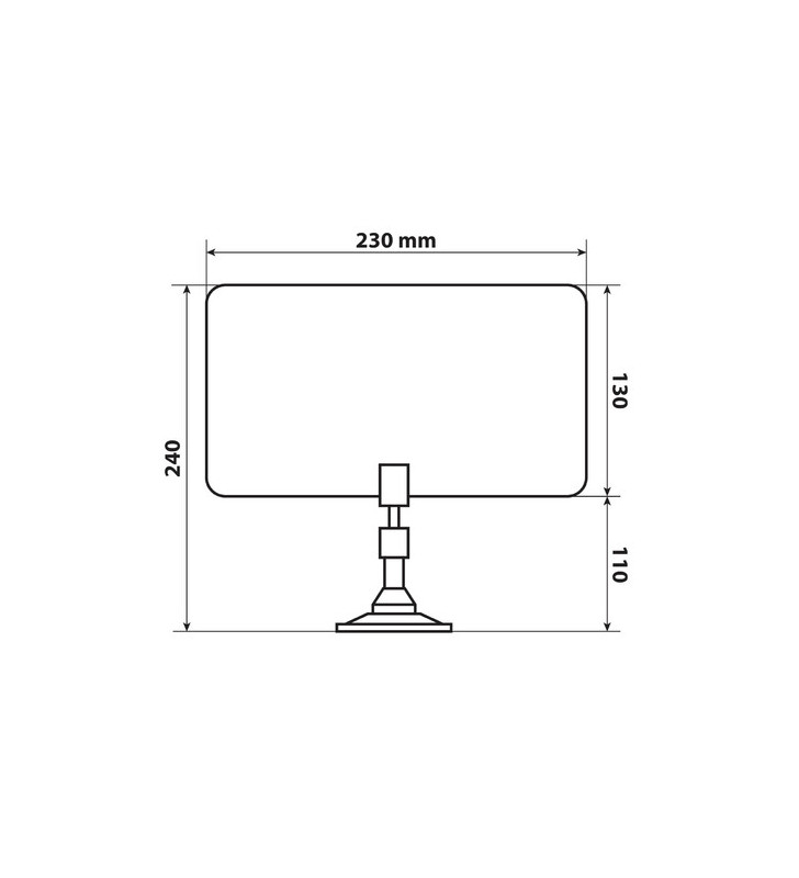 Antenna TV 230x130 digitale terrestre 12/24V