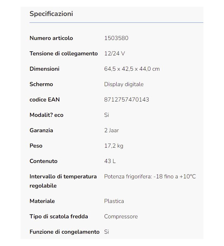 KOMPRESSOR-KÜHLSCHRANK MCCHD-45 AC/DC MESTIC
