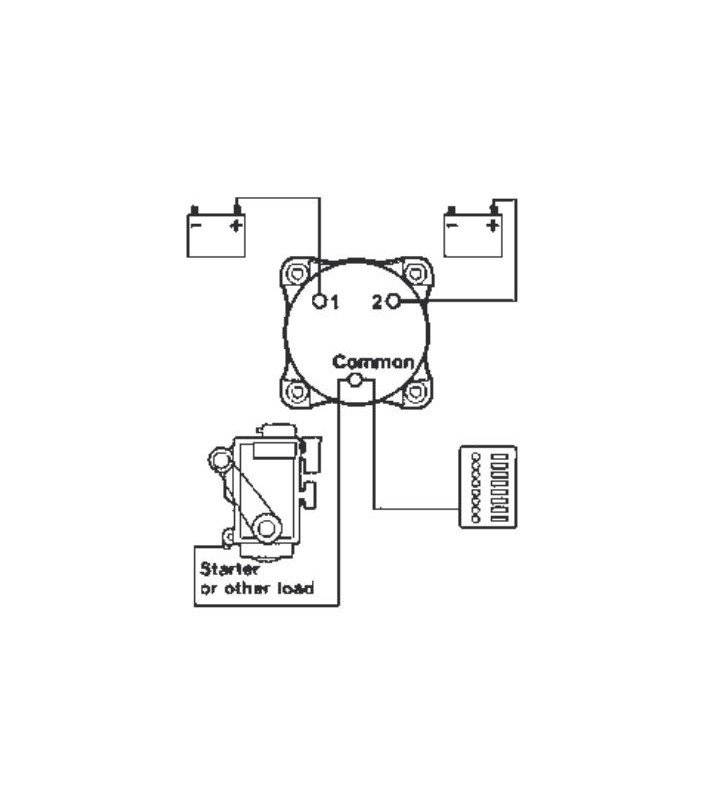 4-position battery selector with rotary knob 300 A
