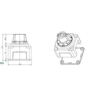 Sélecteur de batterie 4 positions avec bouton rotatif 300 A