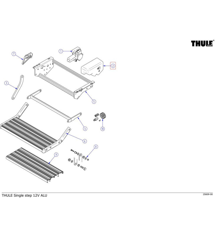 Cubierta de motor de un solo paso v02 THULE