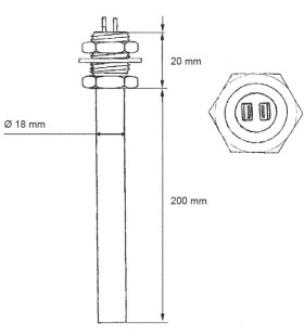 Sonda scongelamento 12V - 30W - con termostato 2