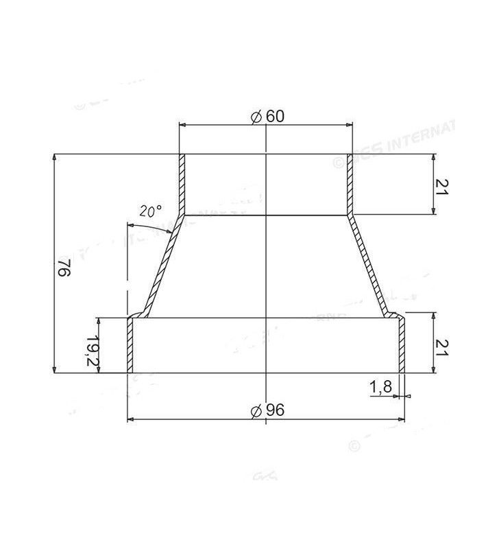 Raccord adaptateur 91/55 pour aspirateur 5250 -...