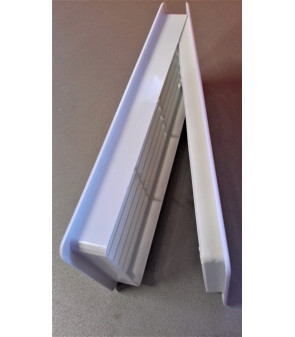 Aérateur rectangulaire Différentes tailles blanc RAL9002