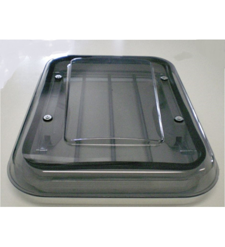 OBLO' GRIGIO FUME' 350x500 mm TELAIO ALLUM CON...