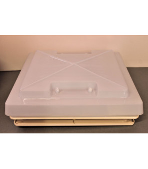 Ojo de buey VNRW 28x28 blanco con mosquitera / enrollable