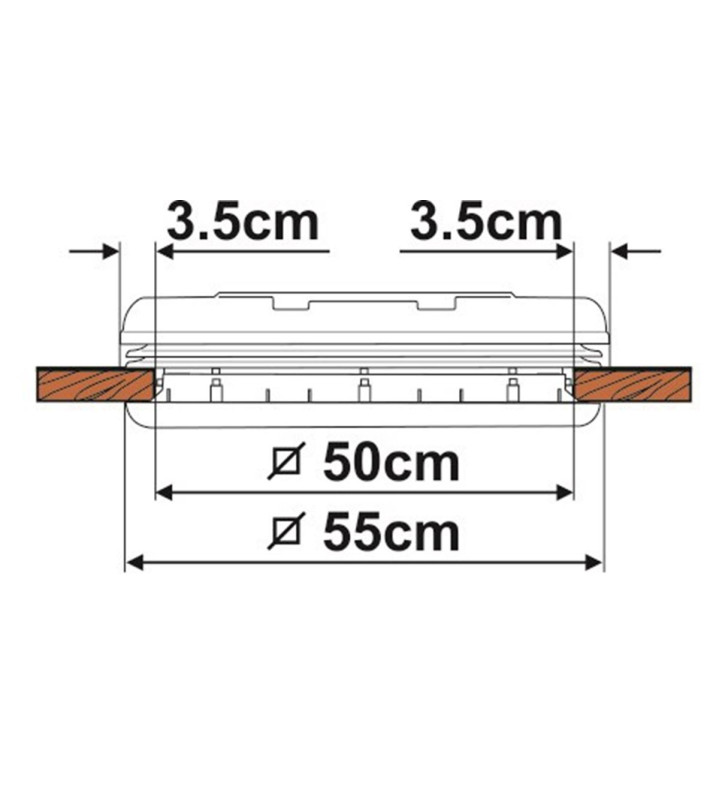 OBLO Vent 50 Bianco FIAMMA con oscurante e...