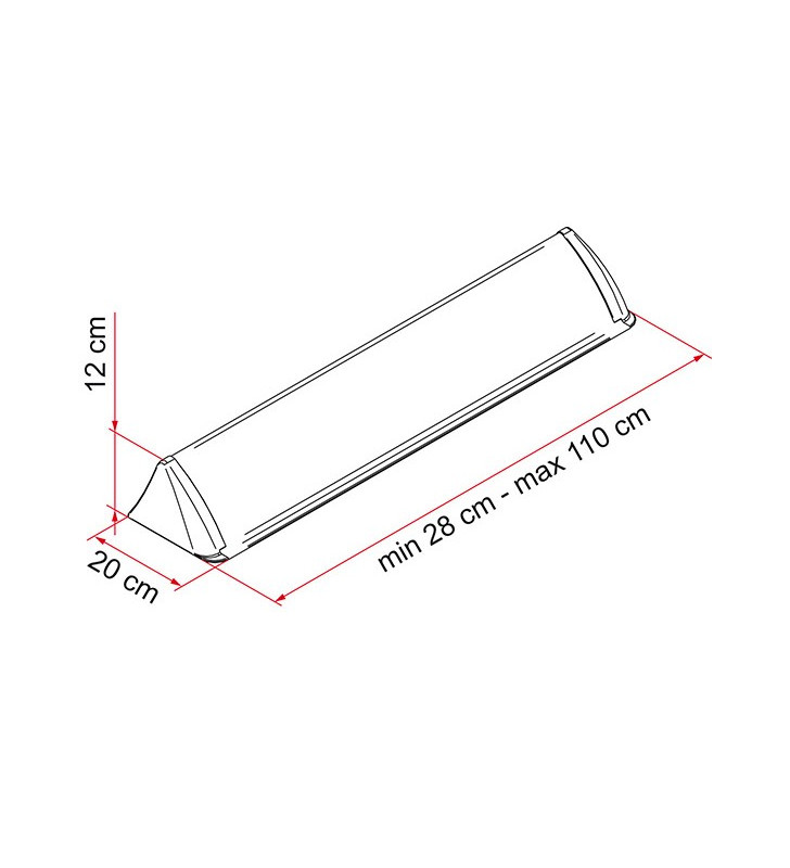 Universal spoiler - 110 to 28 cm FIAMMA - 06289-01