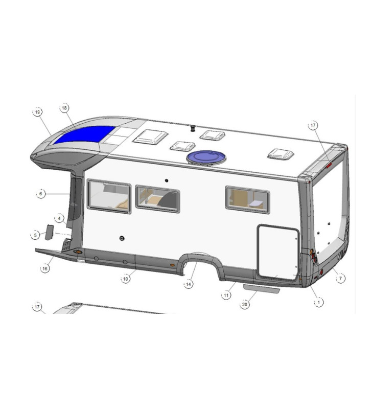 Lanterneau panoramique SKY DOMETIC 70x100