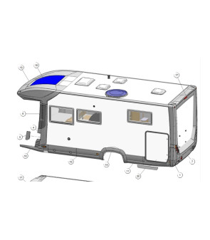Panoramic skylight SKY DOMETIC 70x100