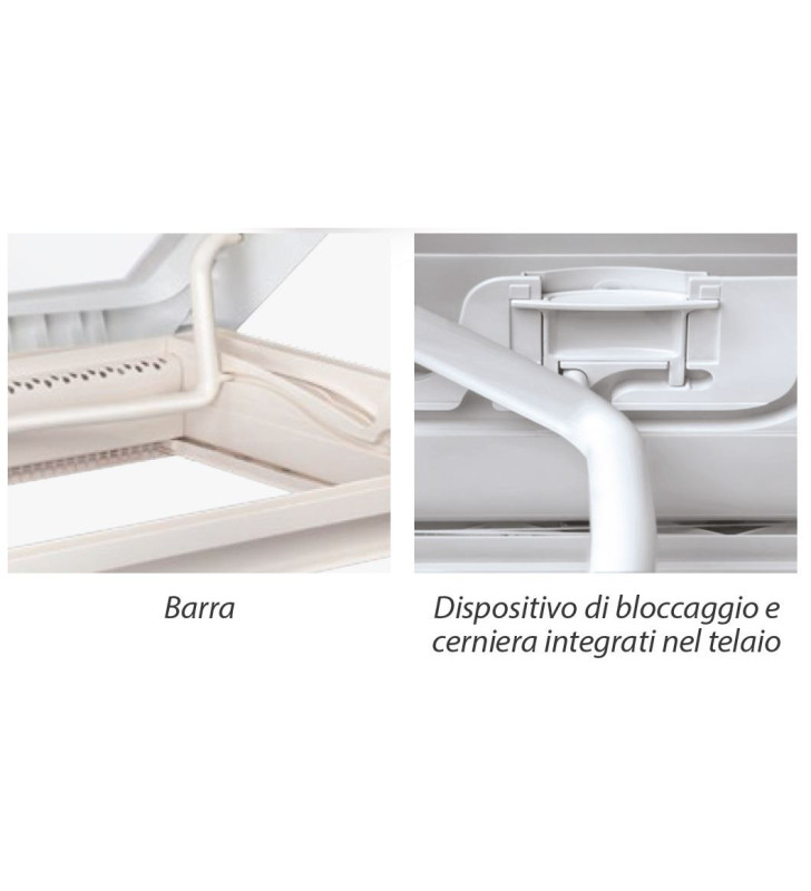 Oblò MIDI HEKI STYLE 700x500 barra bianco con...