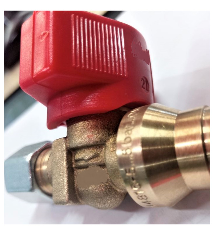 Double cone valve with 8 mm quick coupling and...
