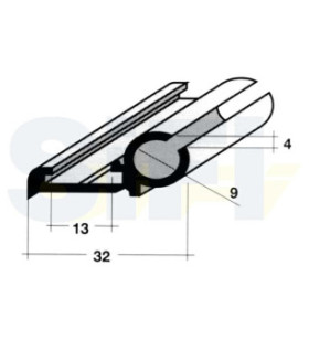 Relais mit 1 Meter silber eloxiertem Verandahalter