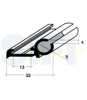 2 metri Riloga con portaveranda  anod argento