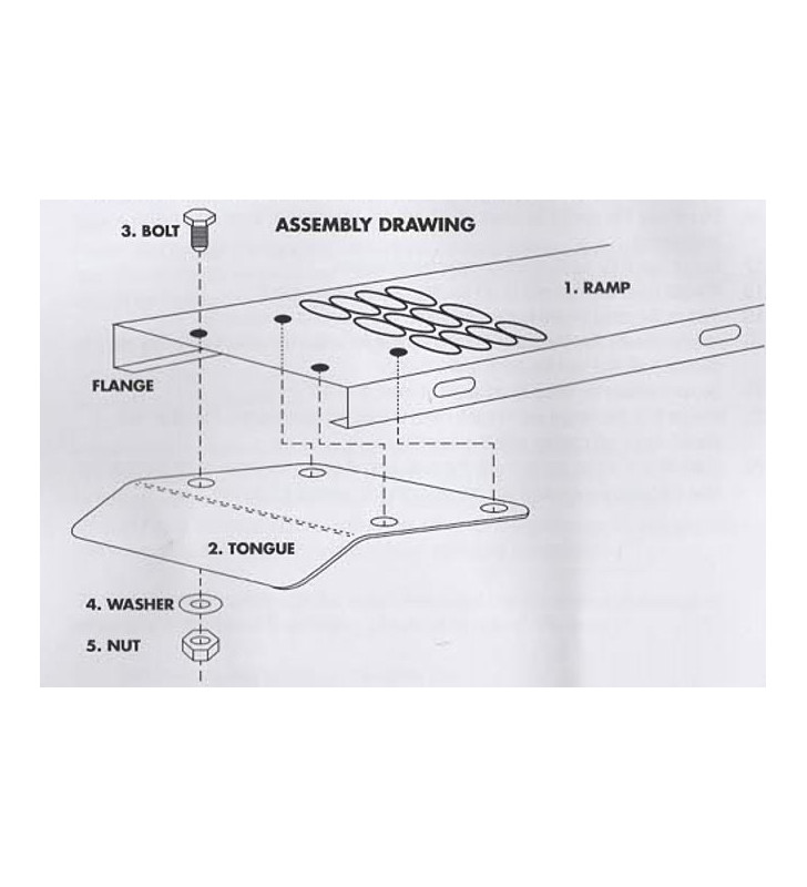 Rampa x moto acciaio zincato con fori 150x21 cm...