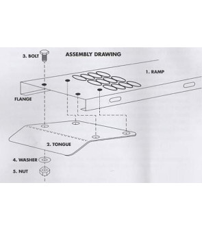 Rampa x moto alluminio con fori 150x21 cm
