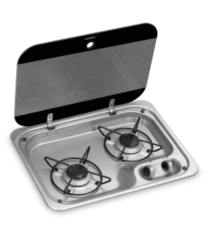 PIANO COTTURA DOMETIC HBG2335 2 FUOCHI CON COPERCHIO