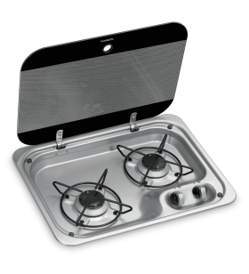 PIANO COTTURA DOMETIC HBG2335 2 FUOCHI CON COPERCHIO