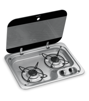 PIANO COTTURA HBG2335 2 FUOCHI CON COPERCHIO