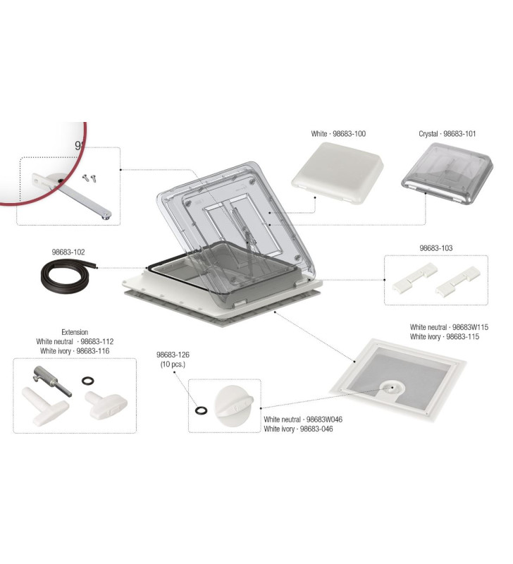 FIAMMA 98683W046 Kit de ventilación 40x40