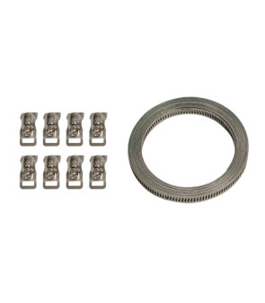 Stahlband-Set mit 8 Klemmen - 300 cm
