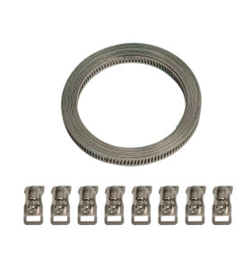 Stahlband-Set mit 8 Klemmen - 300 cm 2