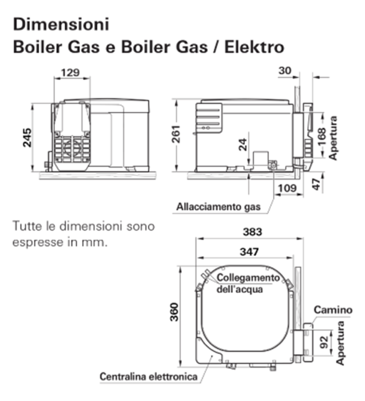 TRUMA 30MBAR Gasboiler B10 ohne Ventil