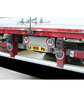 Plaque répétitrice pour remorques à usage temporaire 480x110 mm